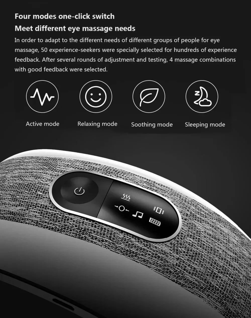 SmartEye™ Massager with Heat, Vibration, Bluetooth Music, and Adjustable Air Compression - Relieve Eye Fatigue, Dark Circles, and Puffiness - IVY DUCK