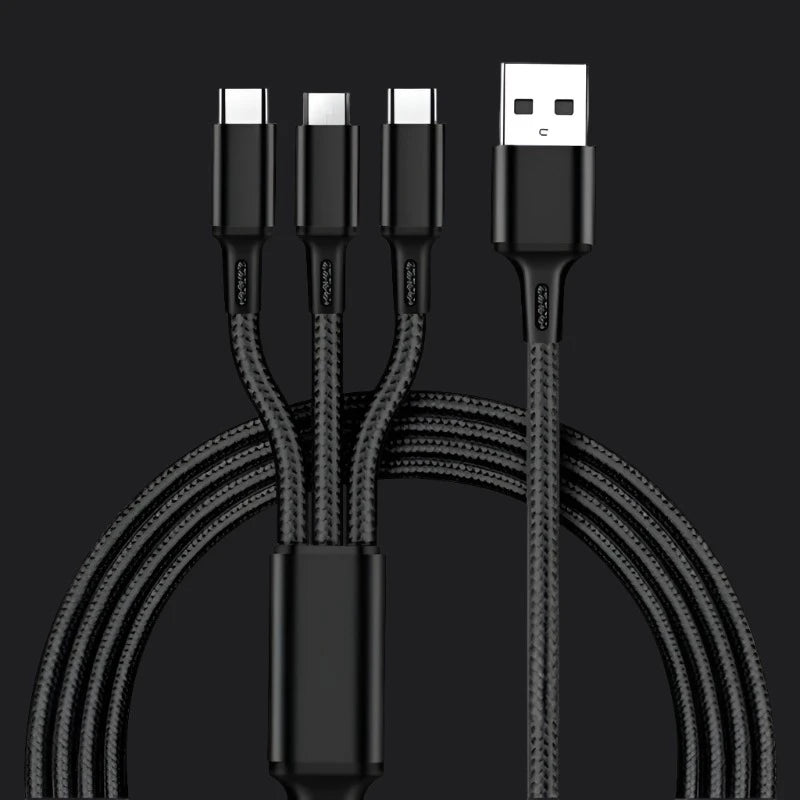 TriCharge™ Pro Ultimate 3-in-1 USB Mobile Phone Charging Cable - IVY DUCK