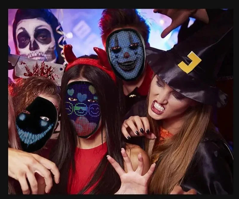 GlowSync™ Customisable Bluetooth LED Face Mask - IVY DUCK