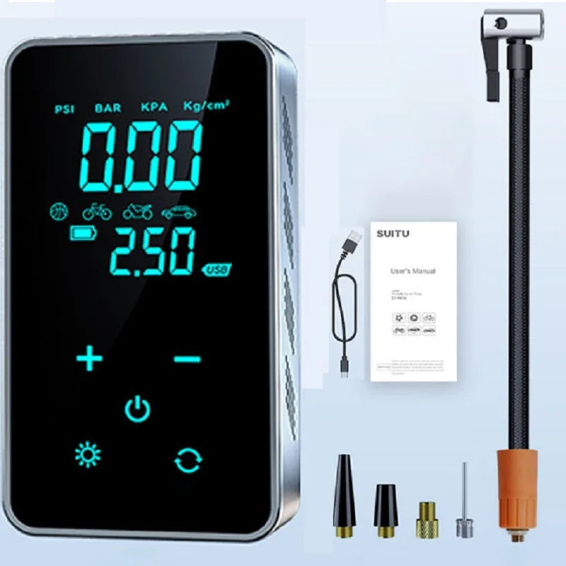 Portable Wireless Touchscreen Tyre Inflator for Cars, Bicycles, Motorcycles and Much More! - IVY DUCK