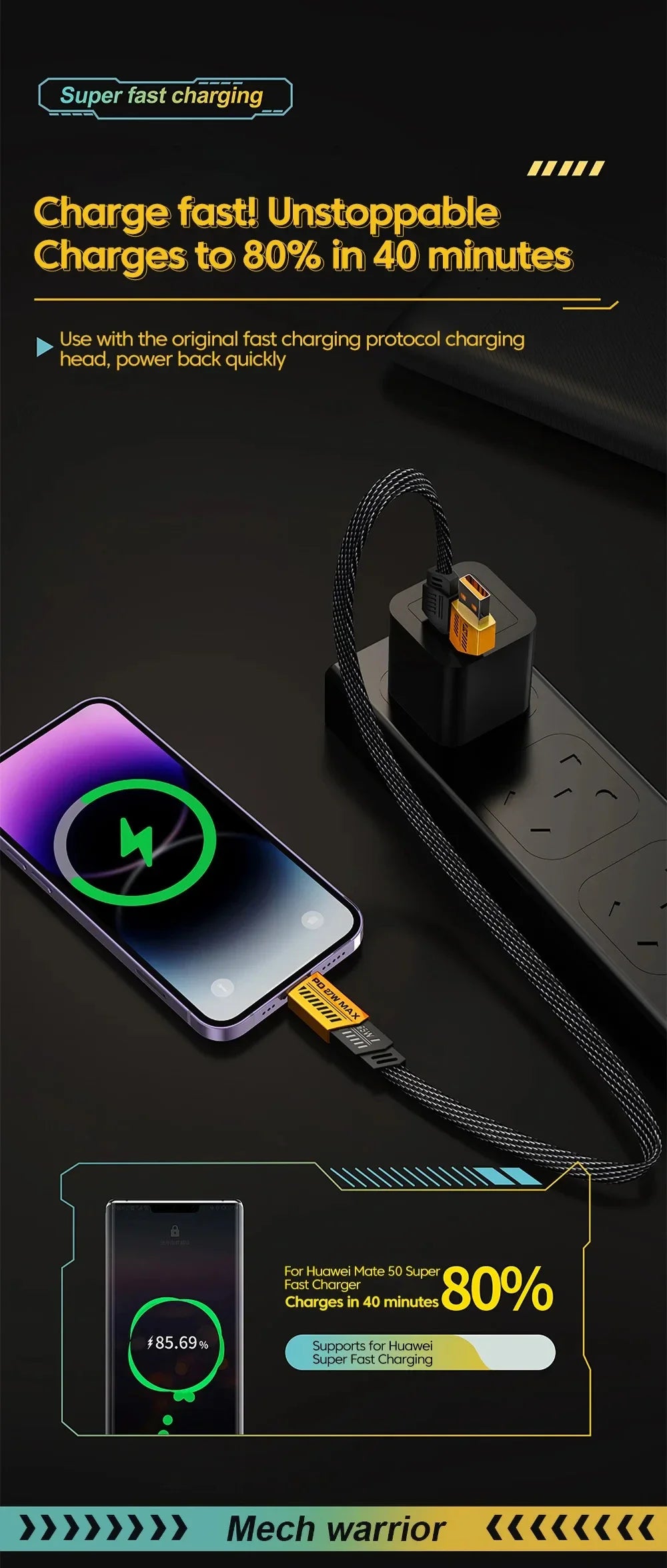 4-in-1 Rapid Charging Cable (NEW 2024!) - IVY DUCK