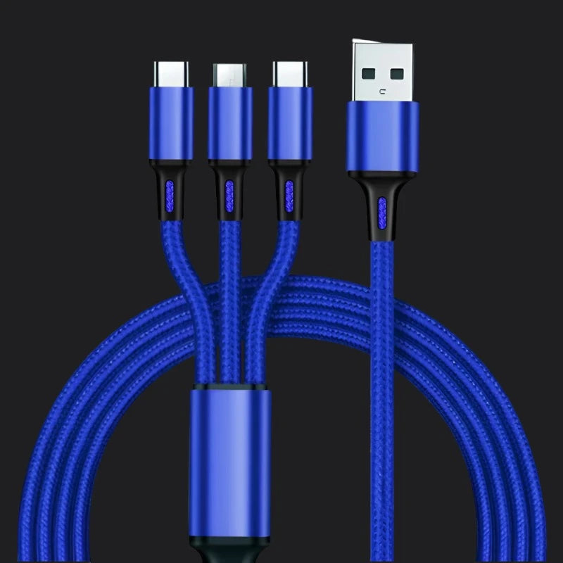 TriCharge™ Pro Ultimate 3-in-1 USB Mobile Phone Charging Cable - IVY DUCK