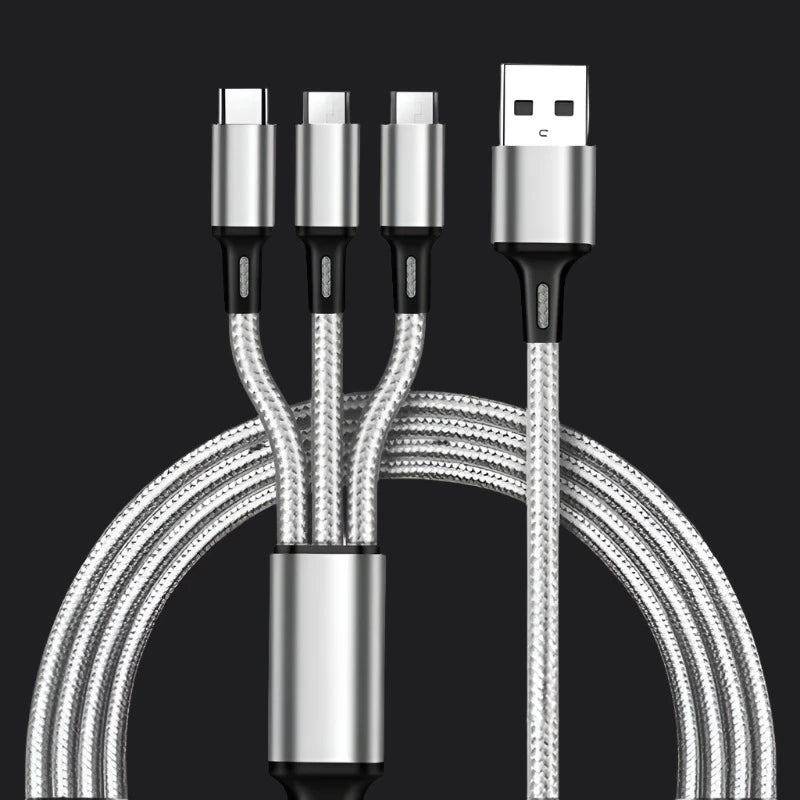 TriCharge™ Pro Ultimate 3-in-1 USB Mobile Phone Charging Cable - IVY DUCK
