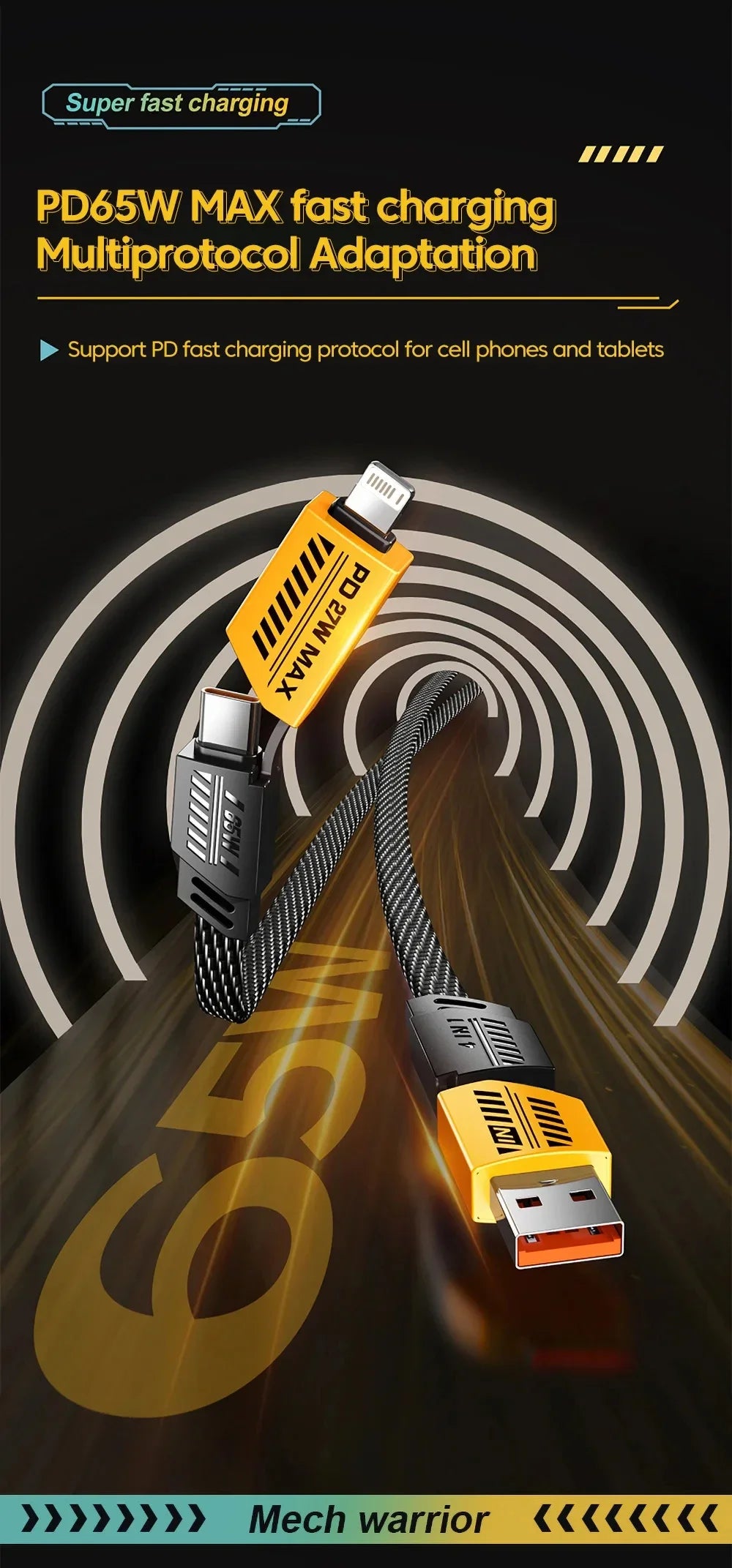 4-in-1 Rapid Charging Cable (NEW 2024!) - IVY DUCK