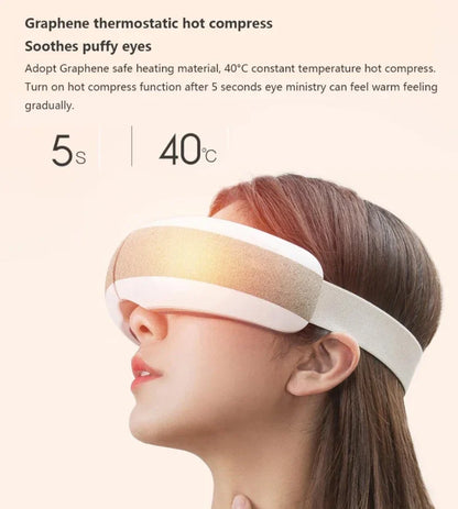 SmartEye™ Massager with Heat, Vibration, Bluetooth Music, and Adjustable Air Compression - Relieve Eye Fatigue, Dark Circles, and Puffiness - IVY DUCK