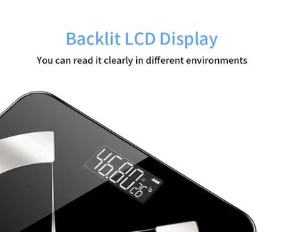 SmartBod™ Composition Scale with 13 Health Metrics – Precision Tracking, Bluetooth Sync, & Sleek Design for Total Wellness! - IVY DUCK