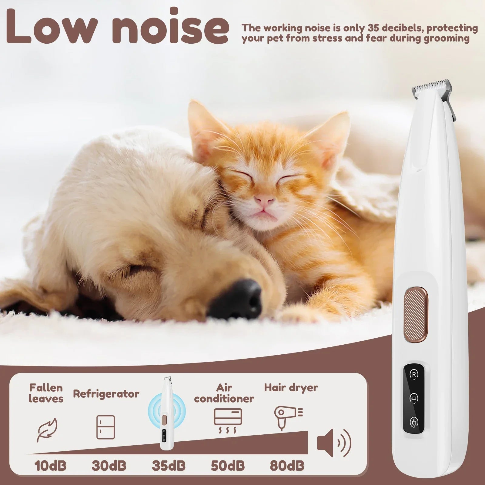 BrightTrim™ Pro LED Dog Paw & Hair Trimmer - Waterproof, Wide Blade, Precision Grooming - IVY DUCK