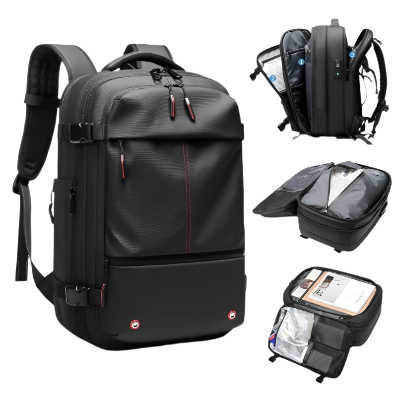 2-in-1 Travel Backpack with Vacuum Pump – Space-Saving & Portable Storage Solution - IVY DUCK