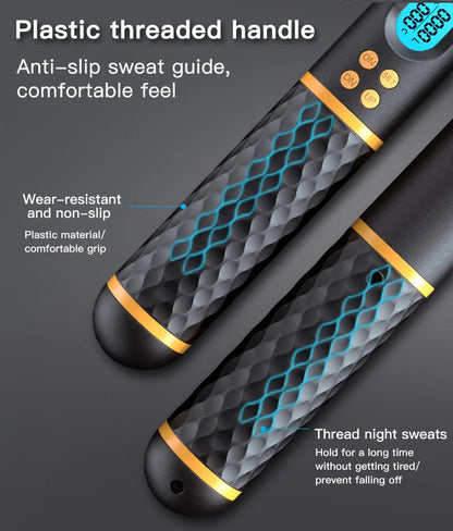2-in-1 Digital Skipping Rope: Count Jumps & Burn Calories with Pro Ball Bearings & Non-Slip Handles - IVY DUCK