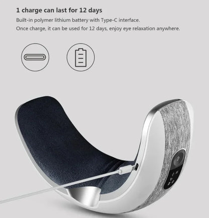 SmartEye™ Massager with Heat, Vibration, Bluetooth Music, and Adjustable Air Compression - Relieve Eye Fatigue, Dark Circles, and Puffiness - IVY DUCK