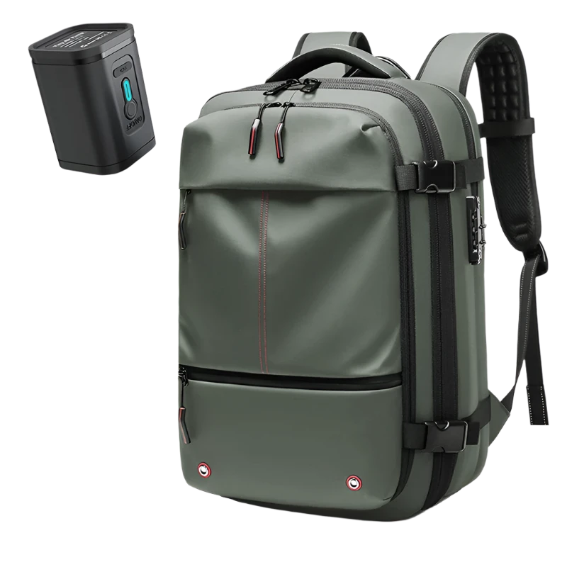 2-in-1 Travel Backpack with Vacuum Pump – Space-Saving & Portable Storage Solution - IVY DUCK