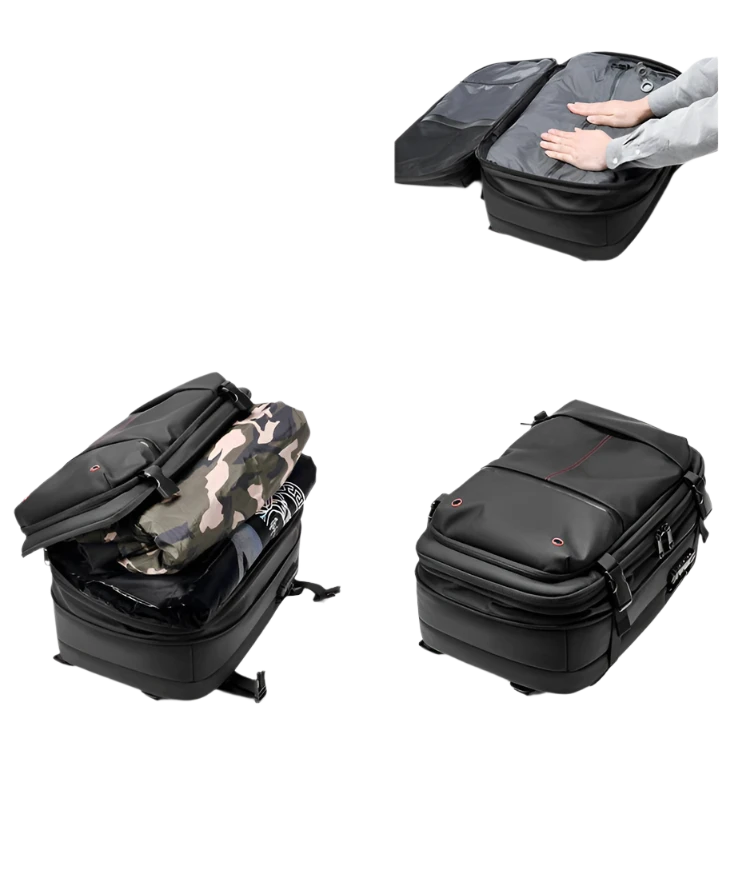 2-in-1 Travel Backpack with Vacuum Pump – Space-Saving & Portable Storage Solution - IVY DUCK