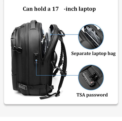 2-in-1 Travel Backpack with Vacuum Pump – Space-Saving & Portable Storage Solution - IVY DUCK