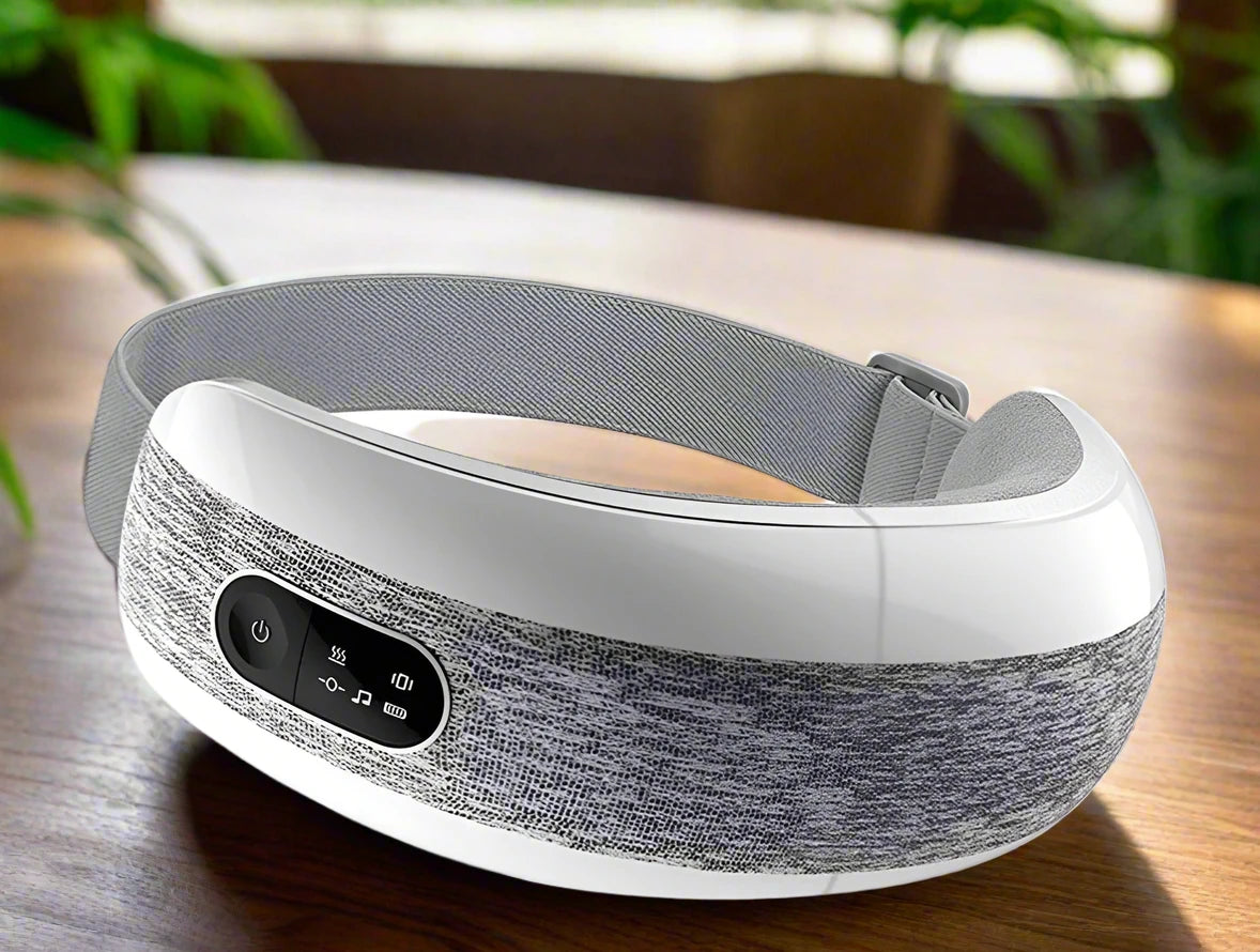 SmartEye™ Massager with Heat, Vibration, Bluetooth Music, and Adjustable Air Compression - Relieve Eye Fatigue, Dark Circles, and Puffiness - IVY DUCK