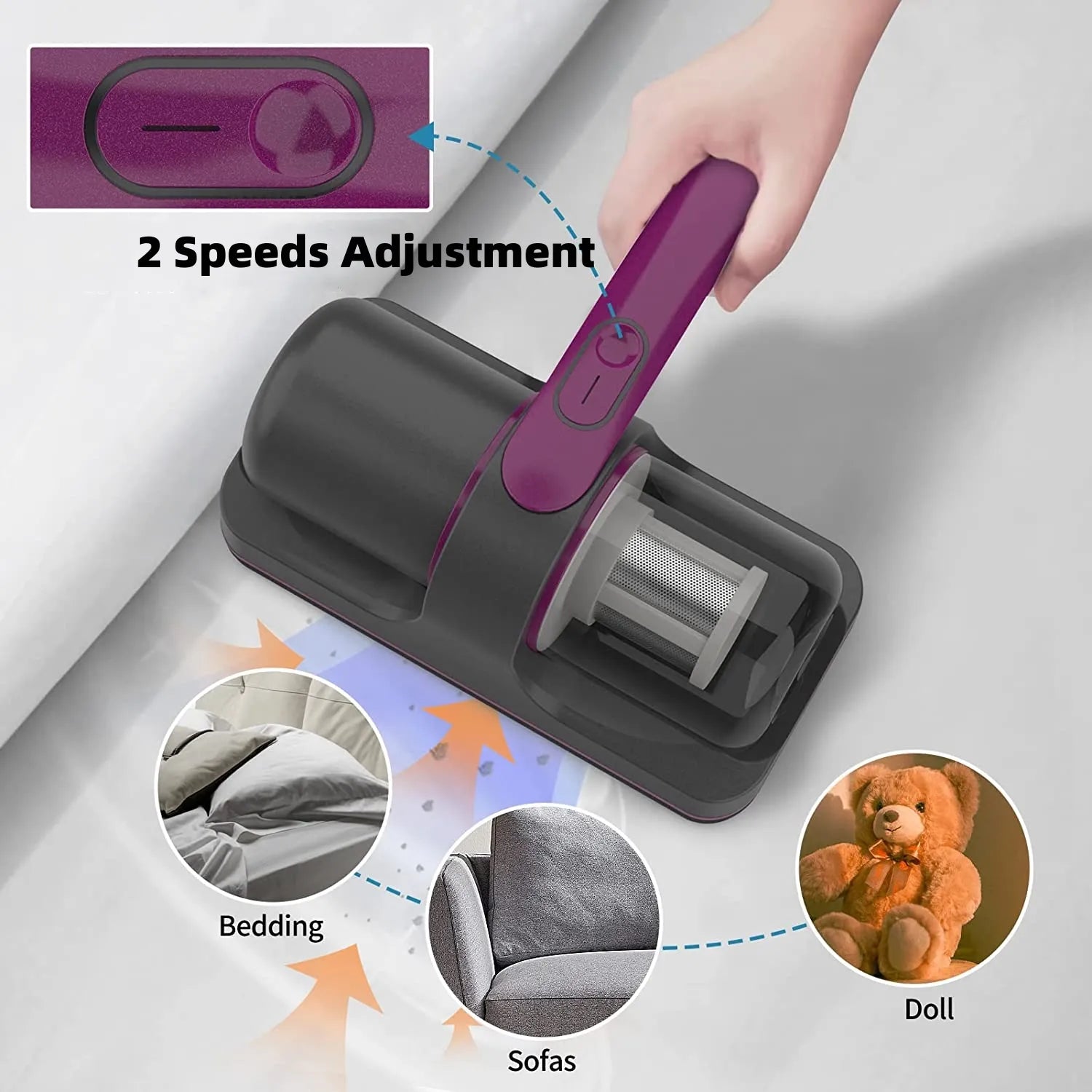 UV Wireless Mattress Vacuum Cleaner - Efficiently Remove Bed Bugs, Dust Mites, and Allergens - IVY DUCK