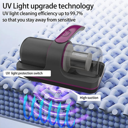 UV Wireless Mattress Vacuum Cleaner - Efficiently Remove Bed Bugs, Dust Mites, and Allergens - IVY DUCK