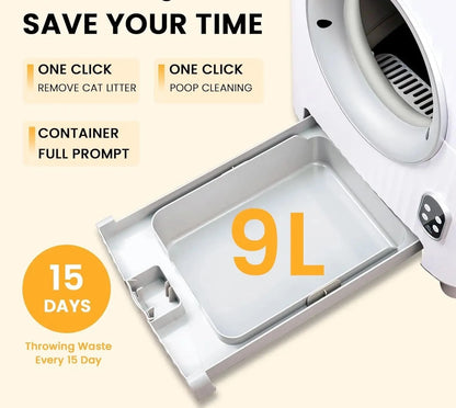 Self-Cleaning Automatic Cat Litter Box – Smart Odour Control, Touchless Cleaning for Hassle-Free Pet Care - IVY DUCK