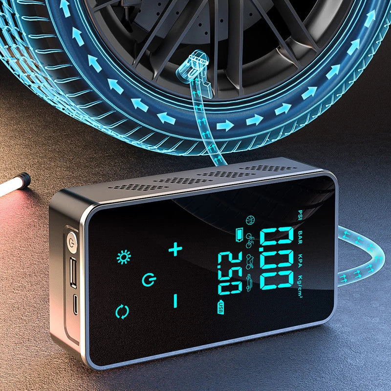 Portable Wireless Touchscreen Tyre Inflator for Cars, Bicycles, Motorcycles and Much More! - IVY DUCK