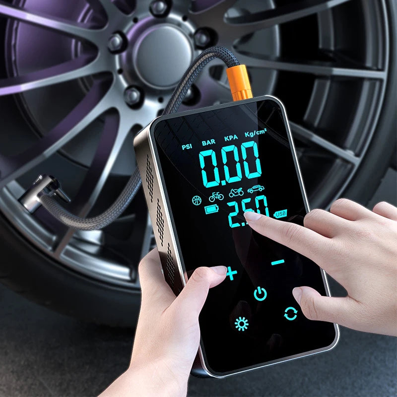 Portable Wireless Touchscreen Tyre Inflator for Cars, Bicycles, Motorcycles and Much More! - IVY DUCK
