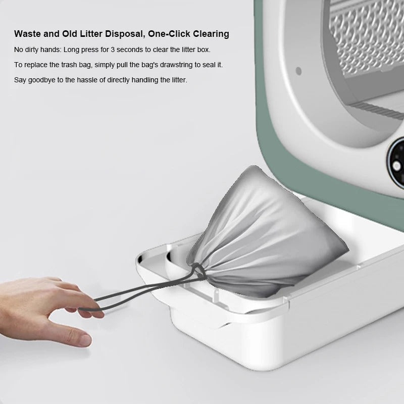 Self-Cleaning Automatic Cat Litter Box – Smart Odour Control, Touchless Cleaning for Hassle-Free Pet Care - IVY DUCK